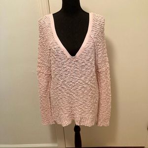 Free People Songbird Pullover Boho Boucle Loose Knit Sweater Size S